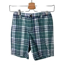 Janie and Jack Green Plaid Shorts