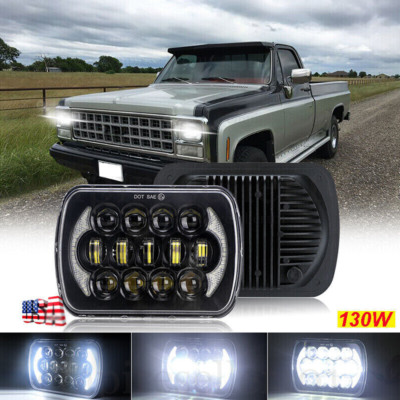 For Chevrolet C10 C20 C30 K10 K20 K30 7x6 inch Led Headlight High Low Beam DRL
