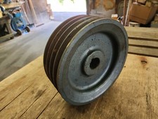 Unbranded 9-3/8" Od. 4 Groove B Belt Pulley / Sheave 1-3/8" Bore.