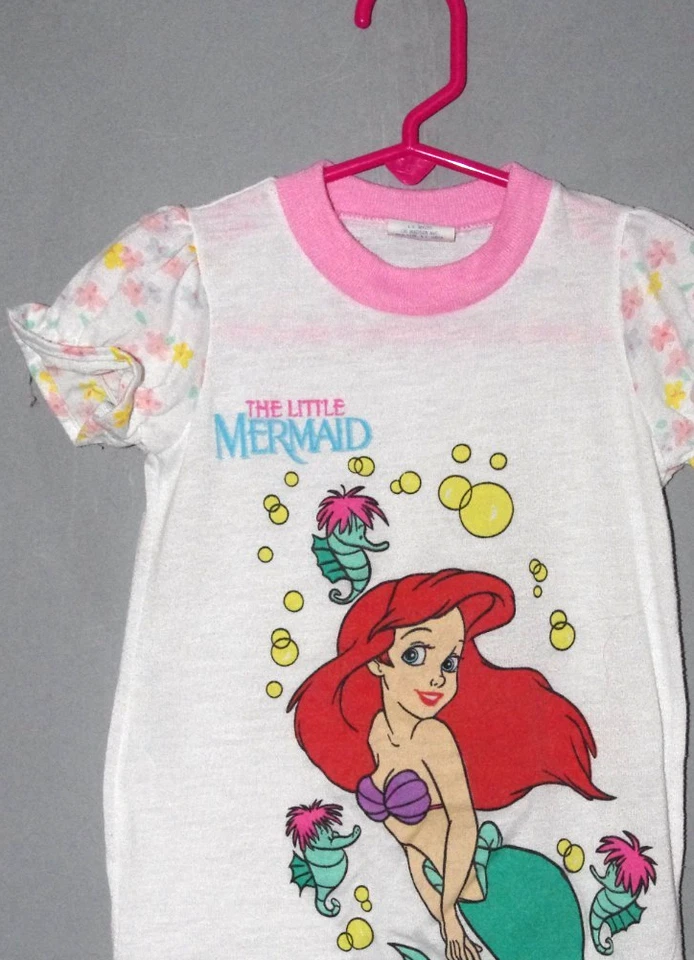 Camisón Vintage Ariel Disney Sirenita Años 90 2T EE. UU. Happy People L.V. Myles Foto 2 de 4