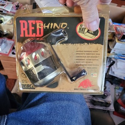 Zebco Red Rhino Spincast Fishing Reel Right Hand Red Made In USA Freshwater