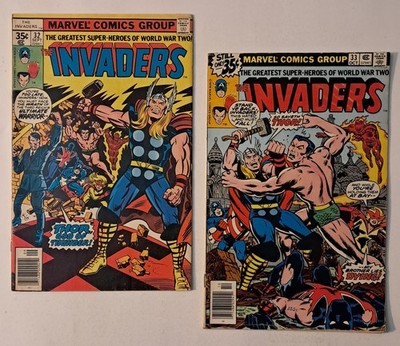 Invaders #32 & 33 (Thor vs The Invaders! Pt. 1 & 2) 1978