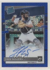 2020 Panini Donruss Optic Blue Mojo Prizm 19/99 Jake Rogers #RRS-JR Auto RC 02rn