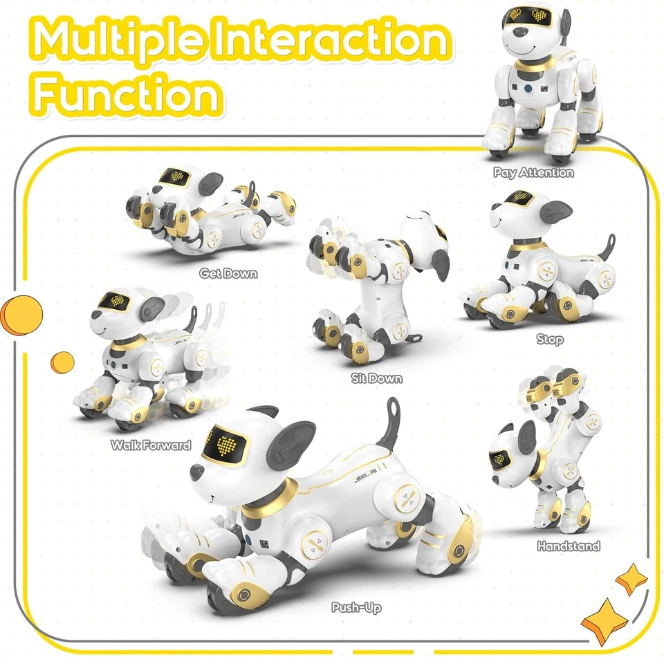 New - Remote Control Programmable Robotic Puppy, Smart Interactive Stunt Robot - Image 2 of 4