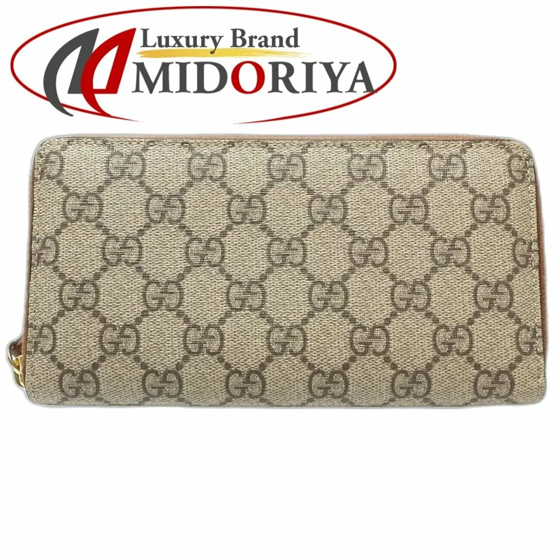 GUCCI Portefeuille Long Fermeture Éclair Rond 410102 GG Supreme Toile Beige/181304 [Occasion]
