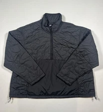 Avia Jacket Womens 2XL Black Quilted Half Zip Pullover Insulated Zip Pockets