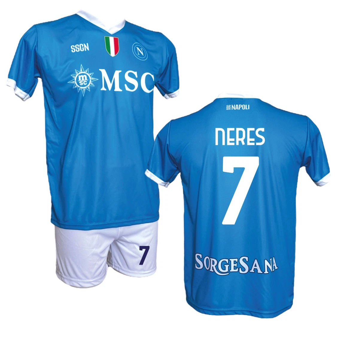 Maillot SSC Napoli - Cajuste - Super Coppa - Taille L - Fabriqué En Italie - Occasion