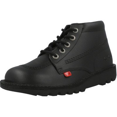 Kickers Kick Hi Black Boots Leather Chunky Sole Triple Stitch Classic Style