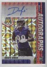 2021 Panini Mosaic Rookie Choice Fusion Red & Yellow Prizm Odafe Oweh Auto 9r9