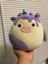 Squishmallows Benito the Blueberry Dessert Cow 8" Stuffed Plush