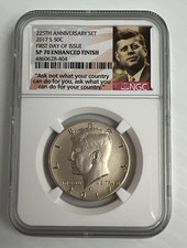 225th Anniv. Set 2017 S 50C JFK First Day Issue NGC SP 70 Enhanced Finish