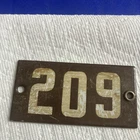 Vintage Enamel Porcelain Class Room 486 Door Number  209
