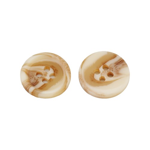 20Pcs Beige-Brown Swirl Resin Buttons, 4-Hole, Smooth Finish, Sewing DIY 15-25mm - Picture 2 of 6
