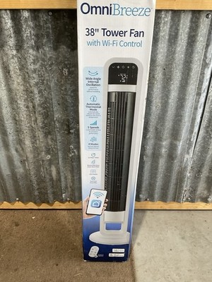 OmniBreeze Tower Fan with Internal Oscillation & remote control 38'' Wifi