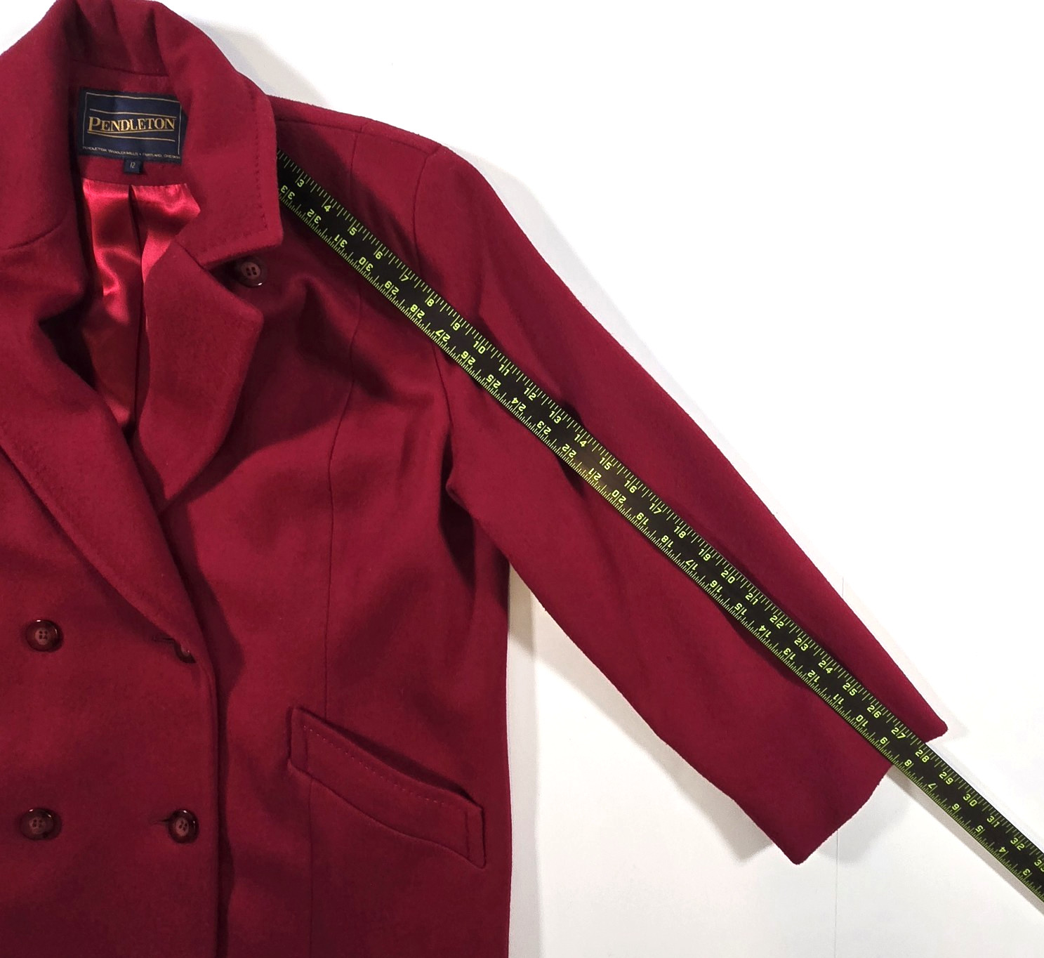 PENDLETON WOOL DOUBLE BREASTED PEA COAT WOMENS Sz… - image 13