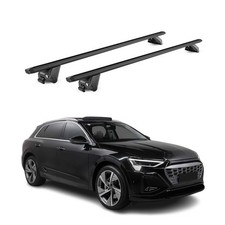 Dachträger Grundtäger für Audi e-Tron 2018-2025 100kg Alu Schwarz 2 tlg ABE