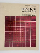 HP-41CV Owner s Manual Basic Operation 1984 Hewlett-Packard Calculator
