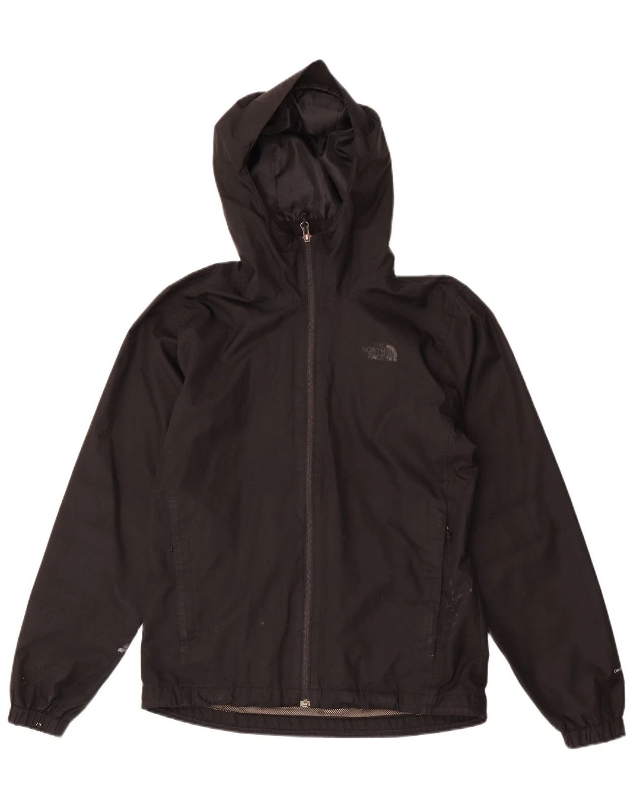 The North Face Mens Hooded Rain Jacket UK 36 Small Black Polyester BB60