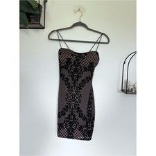 NWT Windsor All Things Regal Flocked Velvet Mini Dress Size Medium