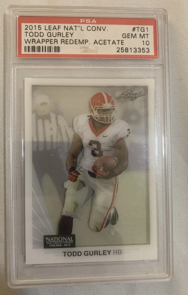 Lote de 6 tarjetas de fútbol americano incluyendo un PSA 10 2015 Todd Gurley Foto 3 de 4