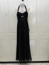 NEW wTag-Lulus Elegant Black Halter Evening Dress Sz S