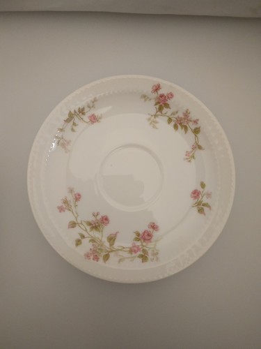 5 Haviland Limoges Schleiger 242e Pink Roses Saucers 5 1/2dia Used See Photos - Picture 2 of 12