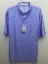 NEW Hickey Freeman Men's XL Purple Polo Shirt Short Sleeve Collared NWT 94