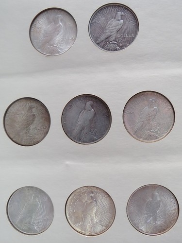 Juego completo de dólares de la paz de 1921 a 1934 - 24 monedas - Incluye 1921 y 1928 P - Imagen 10 de 18