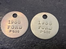 (2) 1968 Ford F-100 Truck Solid Brass Key Fob ‘68