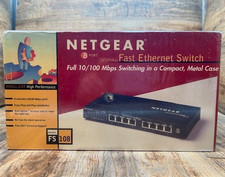 NETGEAR Fast Ethernet Switch 8-Port 10/100 MBPS Compact Metal Case NEW SEALED