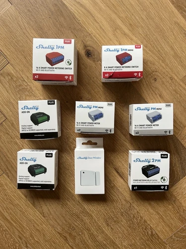 Konvolut Shelly 1PM, 2PM, Mini, Add-on