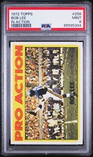 1972 TOPPS IN ACTION #258 BOB LEE PSA 9