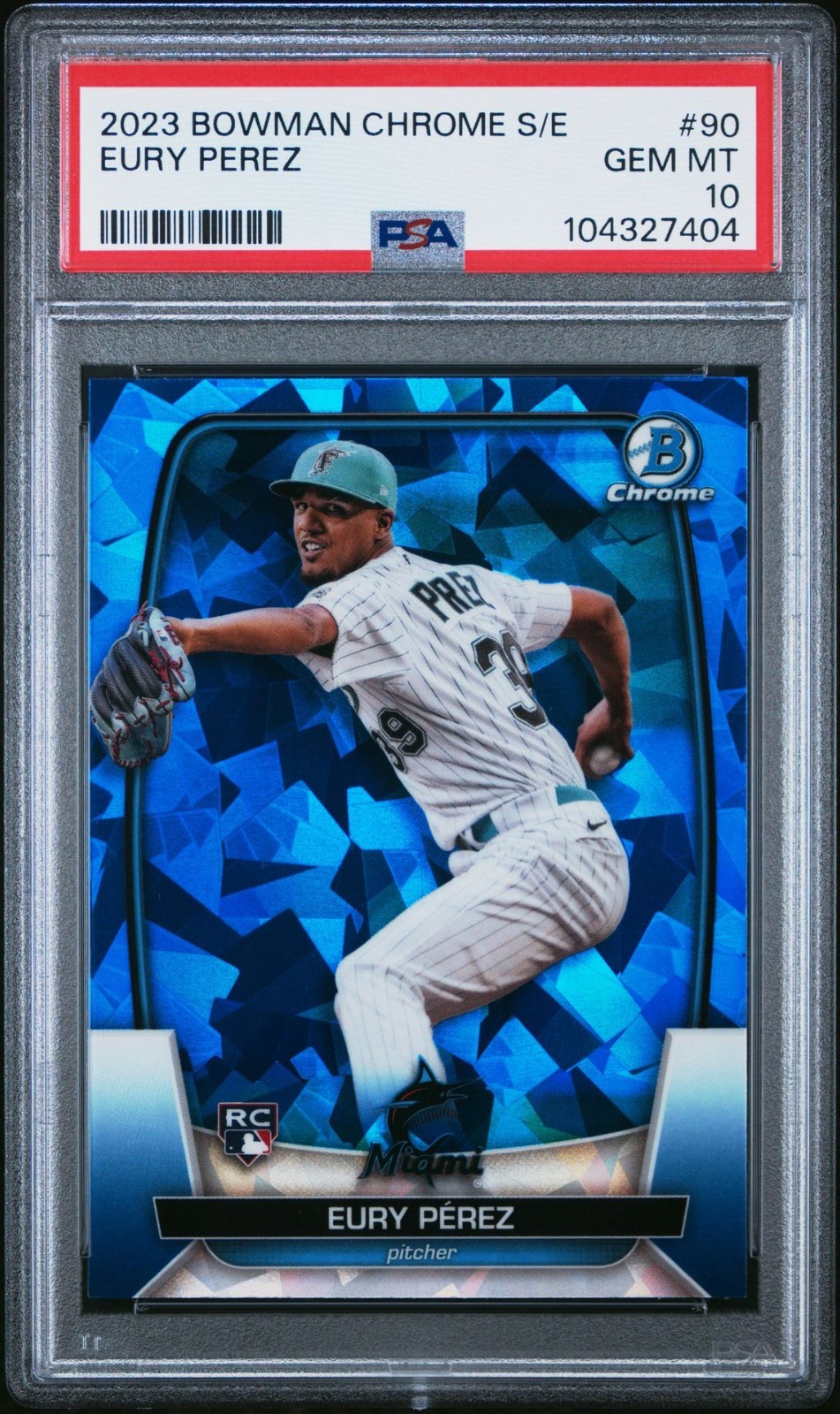 2023 Bowman Chrome Sapphire Eury Perez Rookie #90 PSA 10 GEM MINT RC