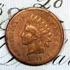 * 1877 * CHOICE FINE+ INDIAN HEAD PENNY * FROM ORIGINAL COLLECTION