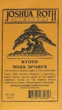 Kyoto Moss Spores for Bonsai Trees - Covers Up to Three Square Feet - 1/2 Ounce