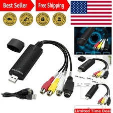 USB 2.0 Video Capture Card VHS to Digital Converter for Windows Mac