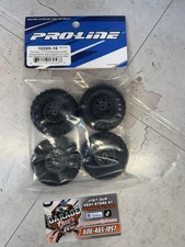 Pro-Line 1/24 Trencher F/R 1.0" Tires Mounted 7mm Black (4) SCX24 OPEN BOX