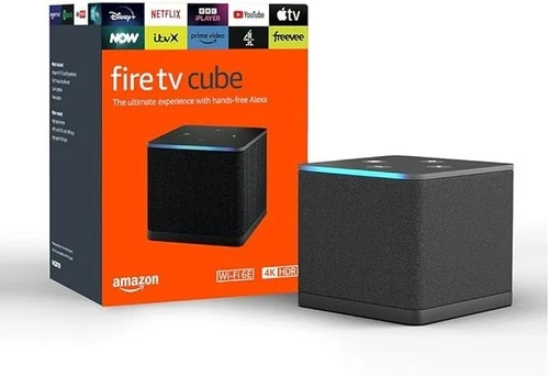AMAZON Fire TV Cube 4K Ultra HD Streaming Media Player with Amazon Alexa - NEW