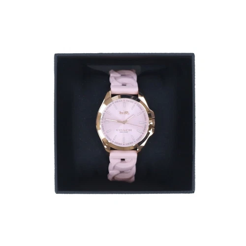 Orologio Coach Donna Libby Orologio Bracciale Polso Gioielli Rosa Nuovo Con Scatola