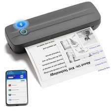 Portable Thermal Printer, Wireless Bluetooth Printer Support US Letter/A4/A5/...