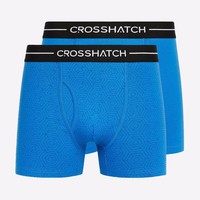 Crosshatch Hexter Herren 2Er-Pack Komfort-Lounge UnterwäSche Boxershorts Blau