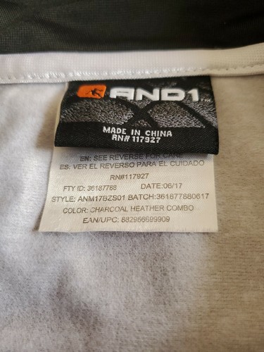 And1 Streetball Full Zip Basketball Warm Up~Track Jacket SZ XL - Picture 6 of 9