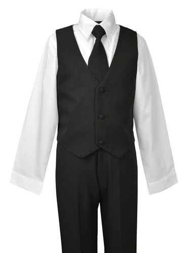 Boys Suit Kids Children Formal Dress Party Toddler 6 Colors Size S-XL 2T-4T 5-20 - Picture 14 of 19