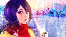 Anime girls realistic bleach kuchiki rukia looking at Playmat Gaming Mat Desk