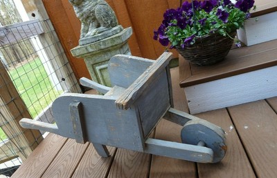 wooden wheelbarrow toy