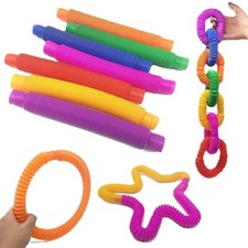 Pop Tubes, Tube Fidget Toys for Kids and Sensory Toys for Children and Adult