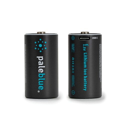 2pc Paleblue Fast Charging Lithium Ion C USB Rechargeable Smart Batteries - Picture 2 of 4
