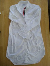 NWOT Thom Browne White Thigh Length Shirt Dress TB00 TB0 TB1 TB2 TB3 MSRP 520