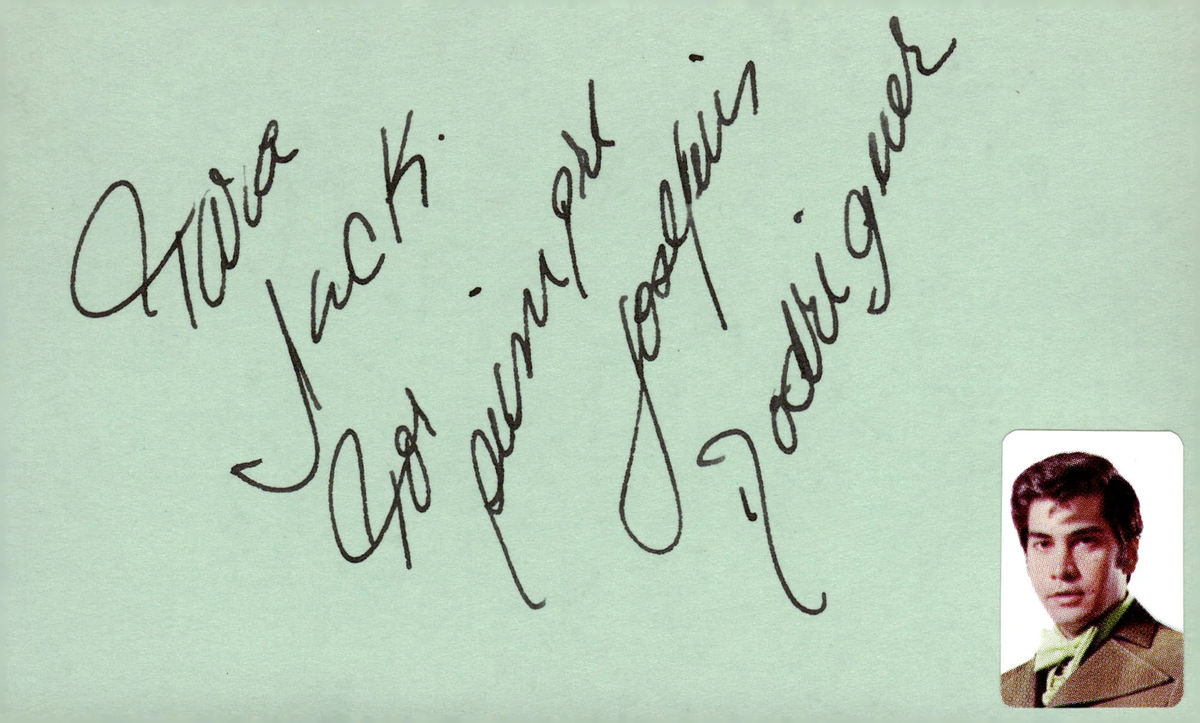 Jose Luis Rodriguez Signed Auto 3x5 Index Card Dueno de ti  eBay