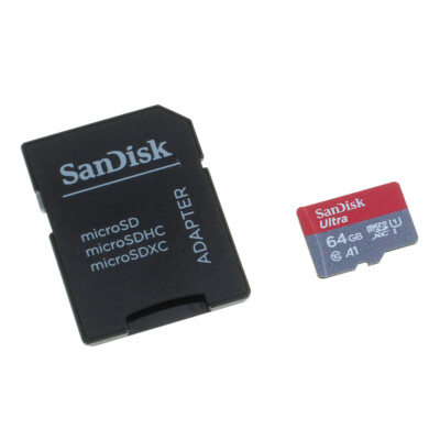Speicherkarte SanDisk microSDXC 64GB f. Motorola Moto E6 Plus